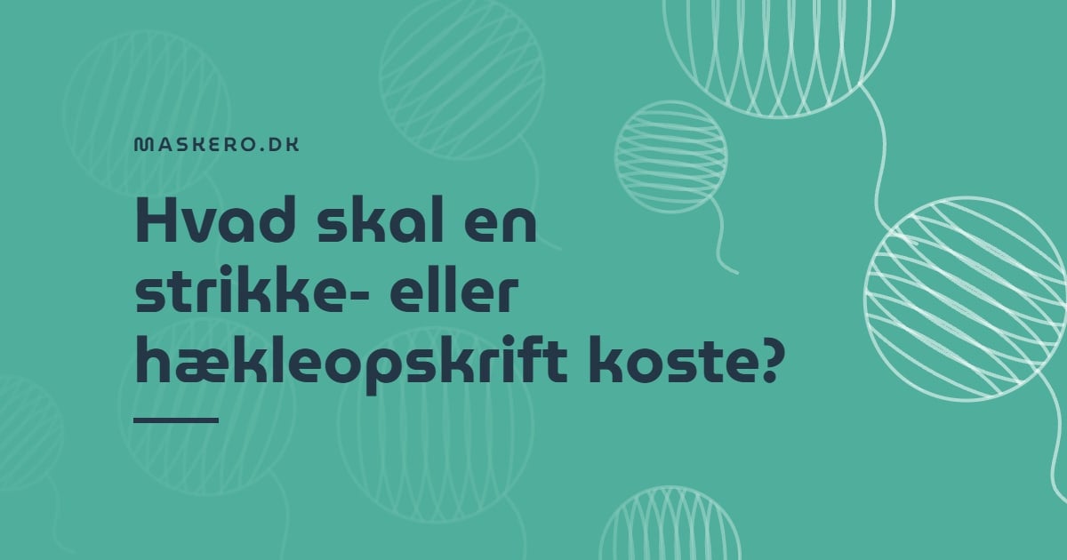 Hvad skal en strikke- eller hækleopskrift koste?